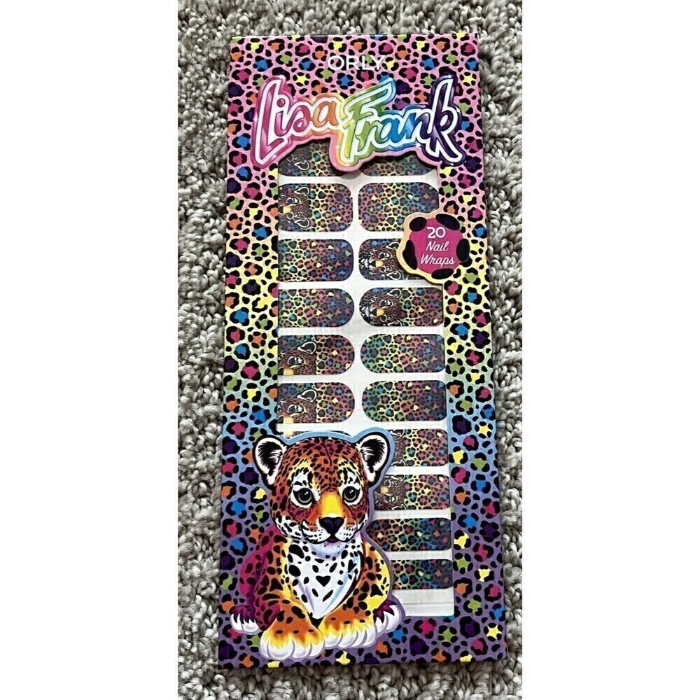 Orly x Lisa Frank 20 Nail Wraps Hunter Leopard Cheetah Press On Colorful